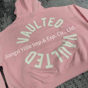 HD2262 Sudadera con <span class=keywords><strong>capucha</strong></span> con serigrafía personalizada para niñas Heavyweight 100% algodón Fleece Longitud larga Color <span class=keywords><strong>Rosa</strong></span> Diseño Casual con <span class=keywords><strong>capucha</strong></span> - Product Image 5