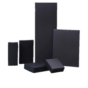 Caja de Regalo Negra Personalizada, Disponible en Stock, Papel Grueso para Almacenamiento de Cosméticos y Perfumes - Product Image 1