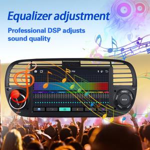 Lettore DVD per <span class=keywords><strong>Auto</strong></span> con Schermo Touch da 7 Pollici per FIAT 500 2007-2015, Navigazione GPS, WiFi, <span class=keywords><strong>BT</strong></span>, <span class=keywords><strong>Android</strong></span> <span class=keywords><strong>Auto</strong></span> e CarPlay, Lettori MP3/MP4 di Alta Qualità - Product Image 3