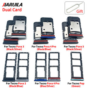 Piezas de reparación de teléfonos, adaptador de tarjeta Sim, piezas de reparación, bandeja de tarjeta Sim para <span class=keywords><strong>Tecno</strong></span> Pop 5 6 7 <span class=keywords><strong>Pova</strong></span> 2 3 <span class=keywords><strong>4</strong></span> 5, lector de tarjetas SD - Product Image 3