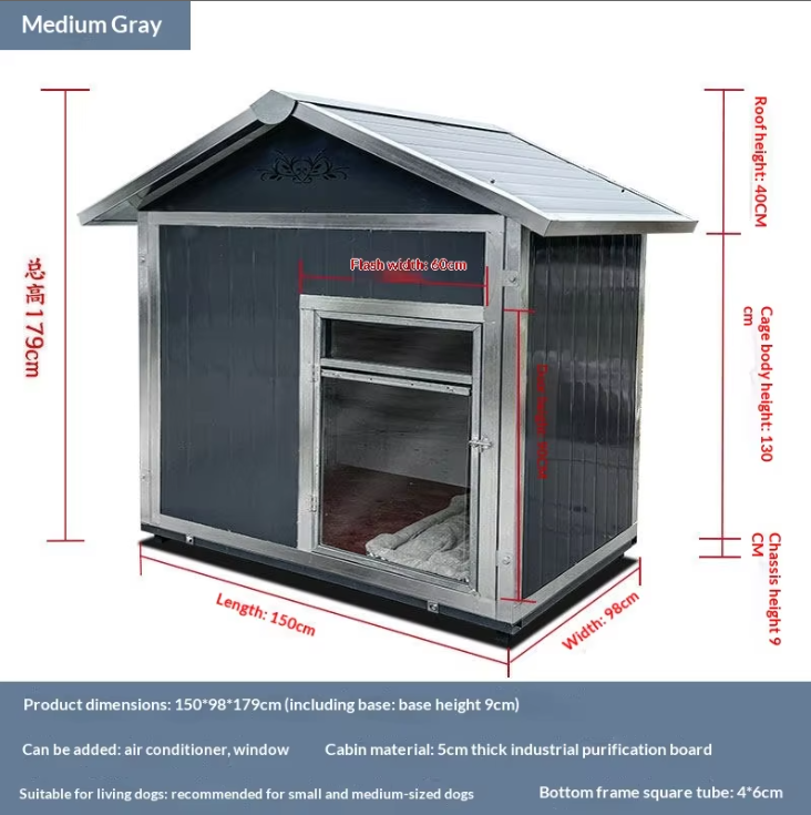 15098 altura total 179cm gris - perros medianos