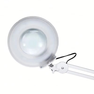 Lampe Loupe LED à Bras Flexible Blanc, Station de Travail Portable sur Roulettes pour Tatouage des Cils, Cosmétologie, Réparation de Bijoux - Product Image 4
