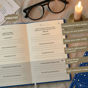 Diario <span class=keywords><strong>de</strong></span> Gratitud LABON Minimalista con Tapa Dura y Diseño <span class=keywords><strong>de</strong></span> Puntos, en Verde Menta, Azul y Beige, Cuaderno <span class=keywords><strong>de</strong></span> Reflexión Diaria para Mindfulness y Autocuidado - Product Image 3