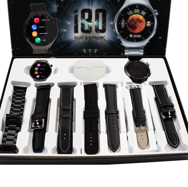2026 High Quality I80 Suit Double Smart Watches with Earphones Smart Watch Set Smart Watch for Men