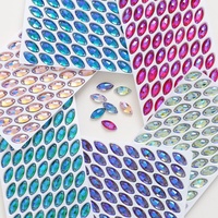 Strass en cristal K9 AB de haute qualité en forme de navette, à dos plat, pour la couture et la confection de vêtements faits main