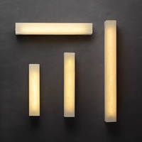 Lampe murale moderne minimaliste en marbre vérifiée APCITL, éclairage LED en cuivre pur, CRI 95 élevé, dimmable, lumière du jour 6000K, pour salon