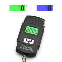 50KG Equipaje electrónico Mano Portátil Colgando Balanza digital Balanzas de pesca