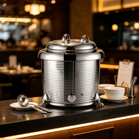 Marmite à soupe électrique commerciale 13L en acier inoxydable, chauffe-plat de buffet pour hôtels, traiteurs et restaurants