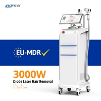 Appareil multifonctionnel 3 en 1 pour l'épilation au laser diode, le rajeunissement et le resserrement de la peau, épilation au laser sans douleur, utilisation en spa