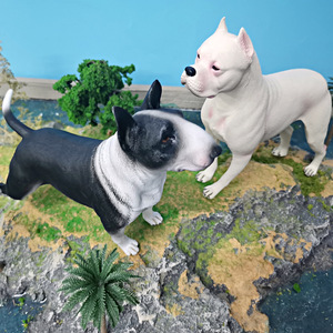 Modelo de simulación de animales de compañía transfronterizo para educación científica y cognitiva infantil, juguete decorativo de perro <span class=keywords><strong>Dogo</strong></span> Bull Terrier - Product Image 2