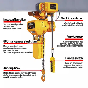 รอกโซ่ไฟฟ้าใหม่ 1 ตัน วัสดุเหล็ก สำหรับยกสินค้า 220V/380V - Product Image 2