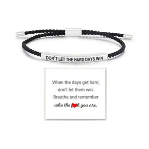 Bracelet en acier inoxydable personnalisé gravable CYNYA, tube incurvé, fait à la main, tressé, réglable, bracelet de couple avec lettres - Product Image 6