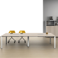 Grande table de conférence moderne Longue table de réunion à la mode pour 8 10 12 personnes Mobilier de salle de réunion de bureau