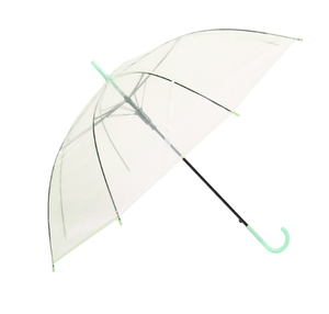 Đầy màu sắc trong suốt dài xử lý thời trang mưa tự động mở ô với logo - Product Image 2