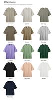 Camiseta Gráfica OEM de Algodón Premium Lavado de Alto Gramaje con Hombro Caído y Cuello Redondo para Hombre, Uso Casual