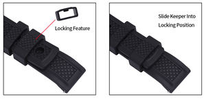 Juelong <span class=keywords><strong>Summit</strong></span> FKM Bracelet de <span class=keywords><strong>montre</strong></span> en caoutchouc 20mm 22mm Bracelet à dégagement rapide Slide Keeper Bracelet en caoutchouc étanche - Product Image 3