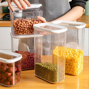 Choice Fun Plastic Food Grade Grain Storage Box High Quality Airtight Food Storage Containers Set With Lid