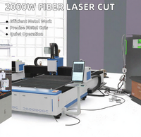 Mesin Pemotong Laser Serat Digital Otomatis 3-Axis 2000W Akurasi Tinggi Pendingin Air CNC Kontrol Cypcut Baru PLT/DXF Logam