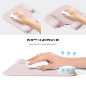 Custom Logo Carpal Tunnel Relief Dual Height Ergonomic Mouse Pad with Gel Wrist Rest for Office <b>Gaming</b> - Product Image 2