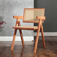 Chaises de salle à manger DISHI, nouveau design, luxe, bois et rotin, pour salle à manger, cuisine, restaurant