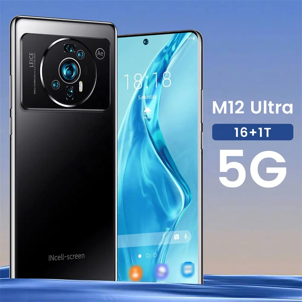 M12 Ultra 16 ГБ + 1 ТБ оригинальные мобильные телефоны с Gps Bt Wifi Android 4g/ 5g глобальная разблокировка новейший мобильный телефон