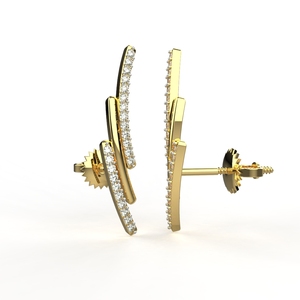 Avarta Jewellery Lab Grown Diamond 18K BIS Boucles d'oreilles en diamant d'or poinçonné pour les filles et les femmes Bijoux de fête parfaits faits à la main - Product Image 1
