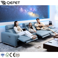 Canapés inclinables électriques avec porte-gobelets intégrés Console centrale Canapé moderne en cuir avec appui-tête électrique et soutien lombaire