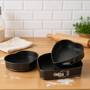 Ensemble de moules antiadhésifs Myrva, 3 pièces, en métal, réutilisables, pour la cuisson à la maison - Product Image 2