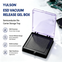 Caja de Gel ESD para Semiconductores, Material ABS+ESD, Certificación ROHS, Bandeja Autoadhesiva al Vacío para Chips, Componente Electrónico de Precisión