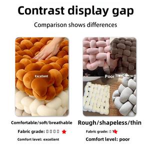 Oreiller carré tissé de style <span class=keywords><strong>scandinave</strong></span> <span class=keywords><strong>Coussin</strong></span> de dossier en peluche pour canapé <span class=keywords><strong>Coussin</strong></span> de siège lombaire décoratif en baie vitrée - Product Image 3