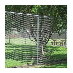 Leadwalking Galvanized Fence Wholesale Vinyl Coated Chain Link Fence Manufacturing Commercial Galvanized Chain Link Fence