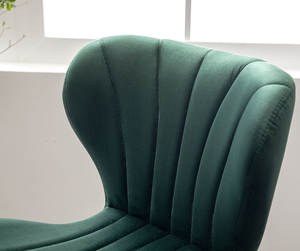 Upholstered <b>Adjustable</b> Swivel Barstools in Green, Set of 2 - Product Image 4