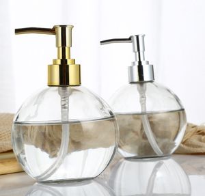 Bouteille en verre à boule ronde rechargeable de 400ML avec pompe de distribution de lotion <span class=keywords><strong>or</strong></span> argent pour l'utilisation de <span class=keywords><strong>savon</strong></span> de salle de bain de cuisine - Product Image 6