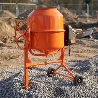 Bétonnière électrique portative compacte Jiqian, haute efficacité, moteur 1000W, 2m³/h, garantie 1 an pour la construction