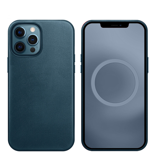 1:1 Leather Original Case for iPhone 13 12 Pro Max Mini With Mag Safing Magnetic Cover Case for iPhone 13 Pro Max Cover