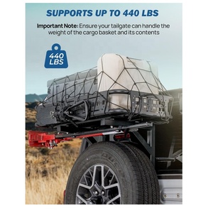 Giỏ hàng phía sau trên cổng sau OE cho Wrangler 2018 2025 JL & jlu | Công suất nặng 440lbs | Điều chỉnh đa chức năng tac - Product Image 2