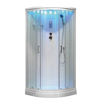 Cabine de douche numérique à revêtement hydrophobe avec porte à fermeture douce, cabine de douche intelligente pour suite spa