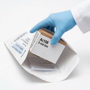 Elite <b>Secure</b>-Penta 5-Vial Peptide Folding <b>Box</b> Double Silver VOID Seals Matte Ivory Cardboard Packaging for 2ml 3ml Research Vial - Product Image 4