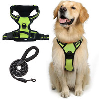 Harnais et laisse pour chien en nylon de haute qualité, anti-traction, tactique, réglable, pour chien de taille moyenne et grande, fabriqué par Manufacturer Pet Supplies.