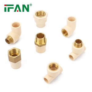 IFAN ASTM2846 Precio bajo CPVC Accesorios 1/2 "-1" PN16 <span class=keywords><strong>Crema</strong></span> Codo hembra CPVC Instalación de tuberías - Product Image 2