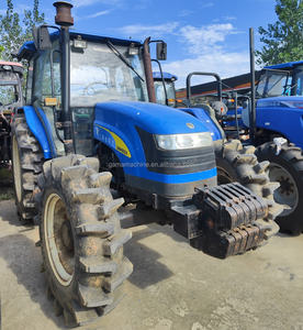 Trattore Agricolo Usato Modello Holland SNH804 80CV 4WD, 80% Nuovo, con Accessori e Parti: Aratro a <span class=keywords><strong>Disco</strong></span>, Erpice, Seminatrice per Mais, Imballatrice - Product Image 1