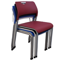 Chaise de restaurant moderne coque plastique cadre métallique supermarché hôpital cuisine école extérieur salon utilisation polyvalente