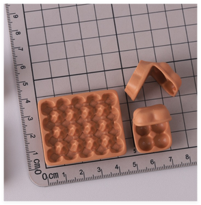 Venta al por mayor a granel: Kit de cocina de juegos de comida en miniatura para casa de muñecas, miniatura de comida kawaii, bandeja de resina vacía para niños, caja de cartón para huevos de gallina - Product Image 2