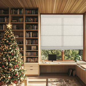 עיצוב בית אלגנטי תריסים רומאיים אלחוטיים אירופאי סִגְנוֹן גודל להתאמה אישית תריסים רומאיים למטבח משרדי - Product Image 4