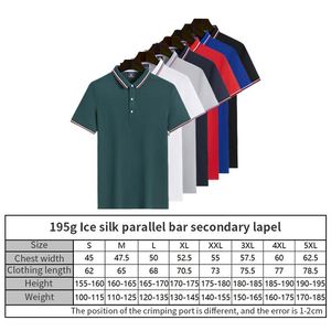 New Premium Business Ice Silk Shirt Polo Shirts Custom Logo T-Shirts for Men - Product Image 2