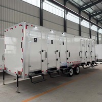 Remorque Sanitaire PMR 4-8 Postes, pour Mariages et Camping, Toilettes Mobiles Extérieures