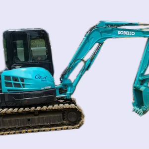 Excavadoras sobre orugas KOBELCO usadas, excavadoras sobre orugas con certificado CE con cucharón, excavadoras Kobelco SK55 de segunda mano de buena calidad, a la venta - Product Image 1