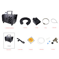 Machine à brouillard bas professionnel 1500W à base d'eau avec télécommande DMX512/sans fil et remplissage automatique d'eau, pour scène et effets de fumée au sol