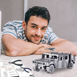 Modèle d'assemblage en métal <span class=keywords><strong>3D</strong></span> de véhicule tout-terrain robuste et moderne <span class=keywords><strong>Piececool</strong></span>, gravure mécanique, détails d'ingénierie mécanique, décoration artistique, cadeau pour - Product Image 3