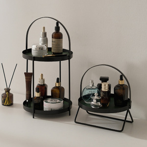 Multifunctional <b>Desktop</b> Storage Rack 2 Tier Iron Cosmetic Organizer For Perfume Makeup Display - Product Image 1